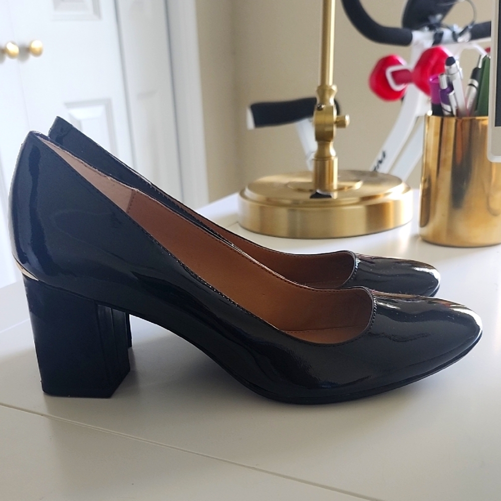 Calvin Klein Black Patent Leather Heels